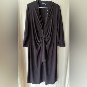Simply Vera Vera Wang Black Button-Up Blouse Dress
